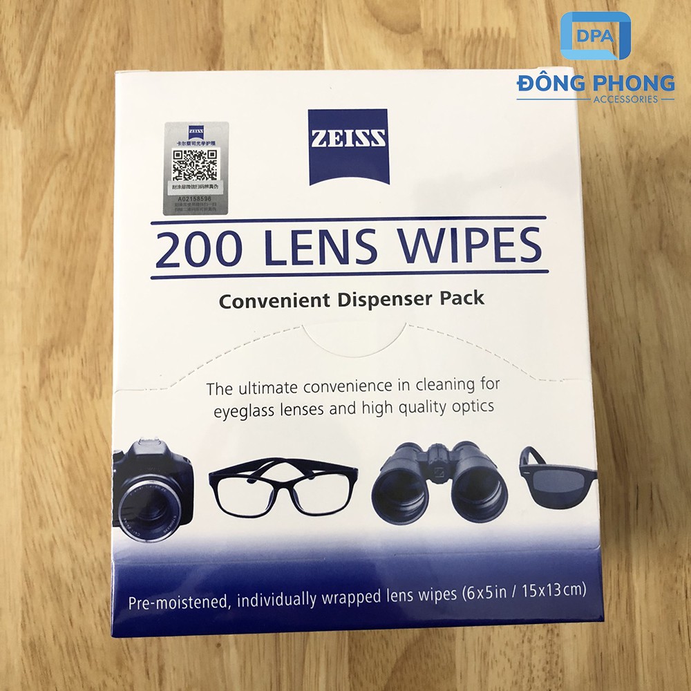 Hộp 200 Khăn Lau Lens, Vệ Sinh Đồ Điện Tử Cao Cấp Carl Zeiss Chính Hãng