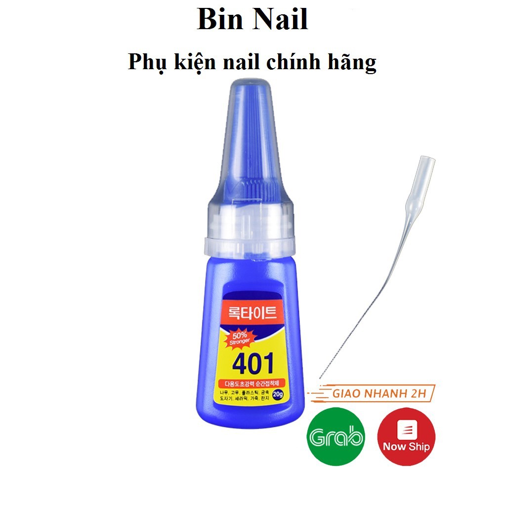 Keo 401 Byb Chính Hãng. Gắn Móng Gải Siêu Chắc. Lọ To 20G