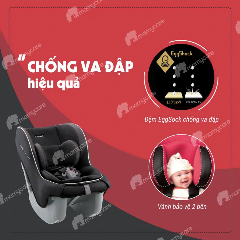 Ghế ngồi ô tô cho bé Combi Coccoro EG màu đen an toàn, tiện lợi - MAMYCARE