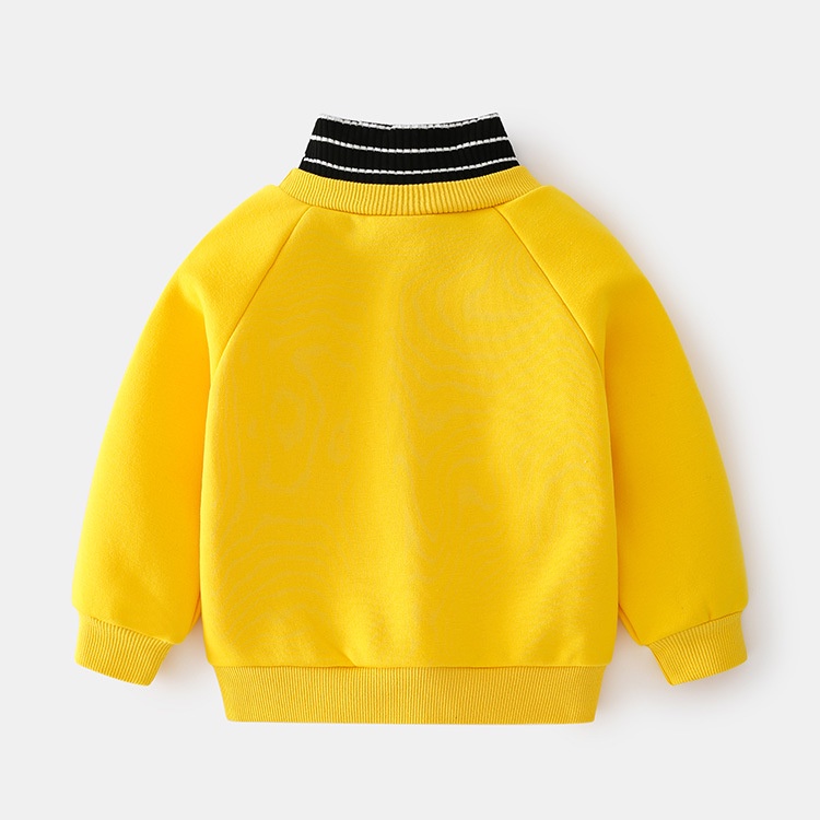 Áo nỉ cho bé WELLKIDS áo nỉ cổ cao 5 phân họa tiết khủng long thu đông 2023