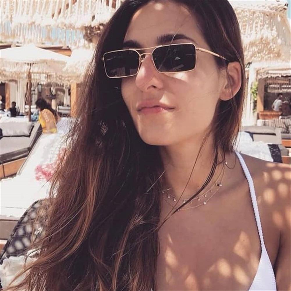 MELODG Kính Mát Gọng Kim Loại Thiết Kế Thời Trang