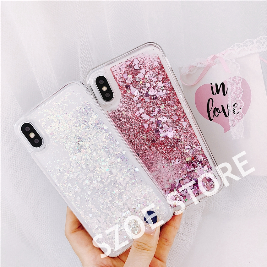 Xiaomi RedmiNote7 Note6pro Note5pro Note5A Note4 Redmi7 Liquid Glitter Love Quicksand Soft PhoneCase