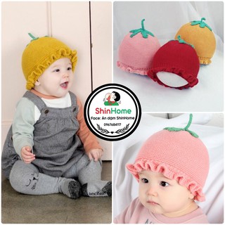 Mũ len trẻ em sơ sinh hình trái cây ấm áp dễ thương cho bé 0-6 tháng