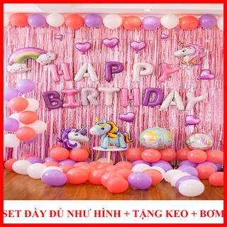 Trang Trí Sinh Nhật - Set Trang Trí Sinh Nhật (Kèm bơm + băng dính + ruy băng) T45
