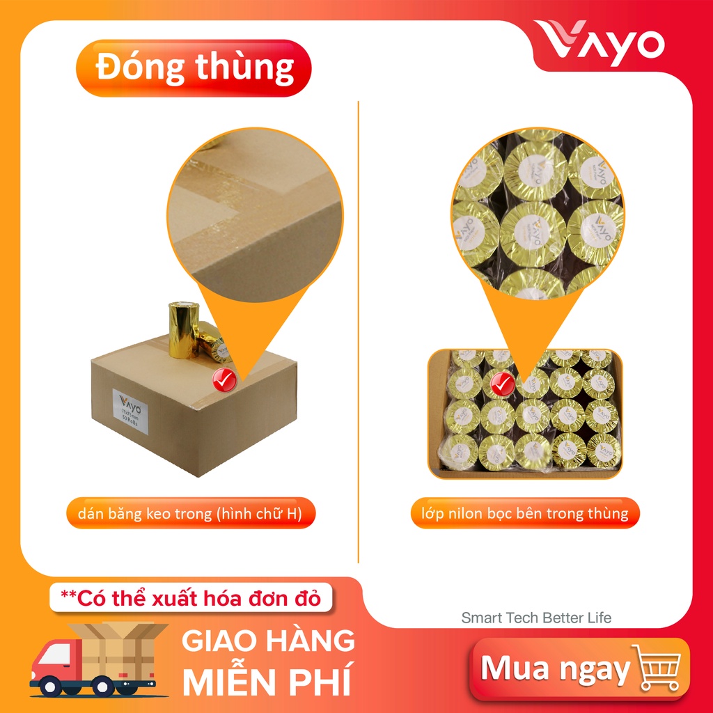 Giấy trái phiếu, giấy Carbonless VAYO kích thước 75mm x 75mm, 65gsm