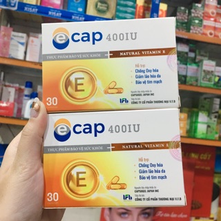 [Nhà thuốc] Viên uống vitamin E - ECAP 400iu