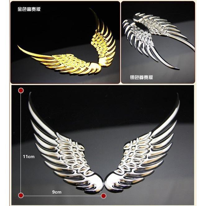 Hình cánh chim đại bàng dán trang trí xe hơi bằng hợp kim