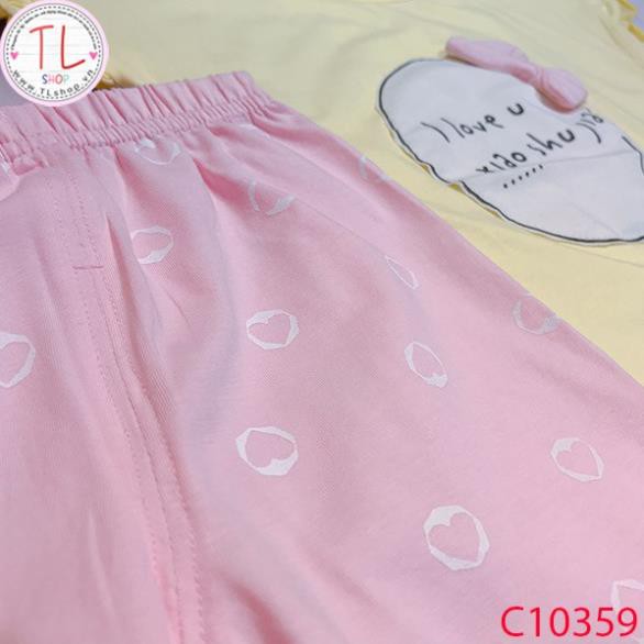 Thời trang trẻ em - Bộ áo quần thun lửng cho bé gái hình bong bóng - Quần áo bé gái - Bộ bé gái