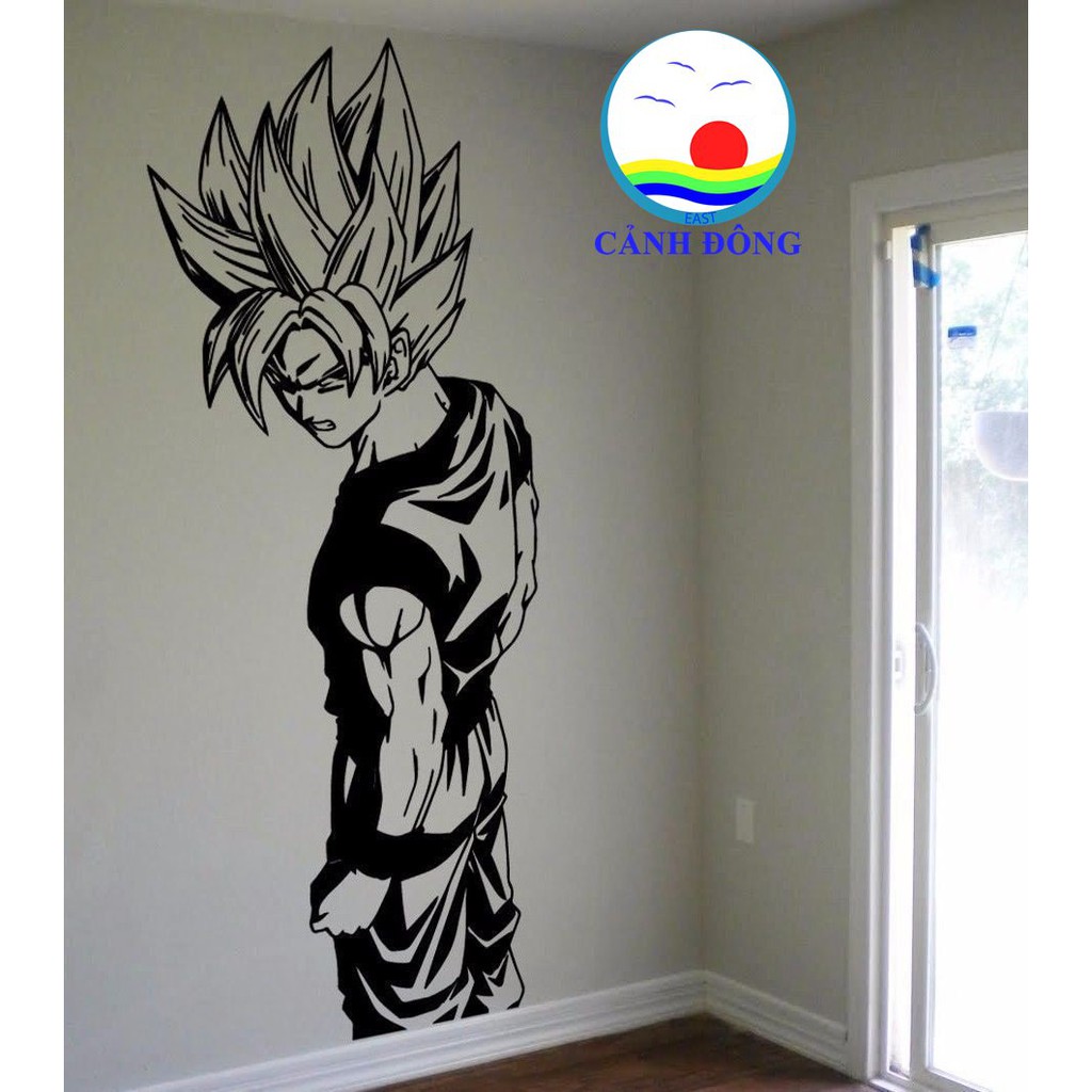 Decal dán tường SonGoKu Dragon Ball trang trí ấn tượng