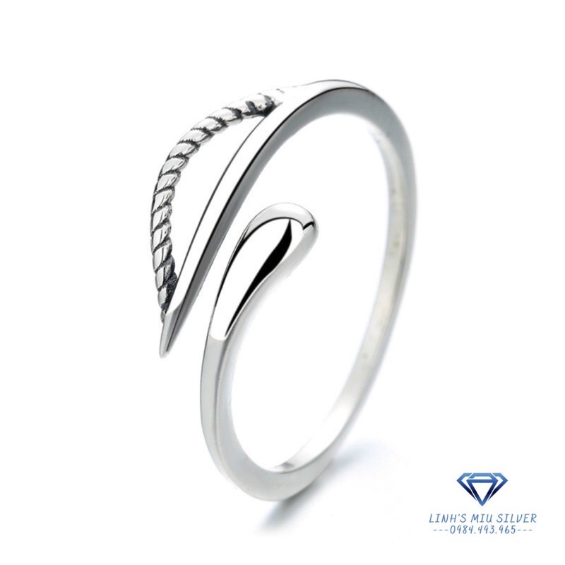 NHẪN NỮ BẠC DẠNG HỞ SIÊU XINH LINH MIU SILVER