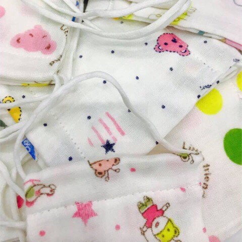 Khẩu trang trẻ em vải xô cao cấp thanh lọc không khí ngăn cản khói bụi vi khuẩn an toàn cho bé BabyBooHN