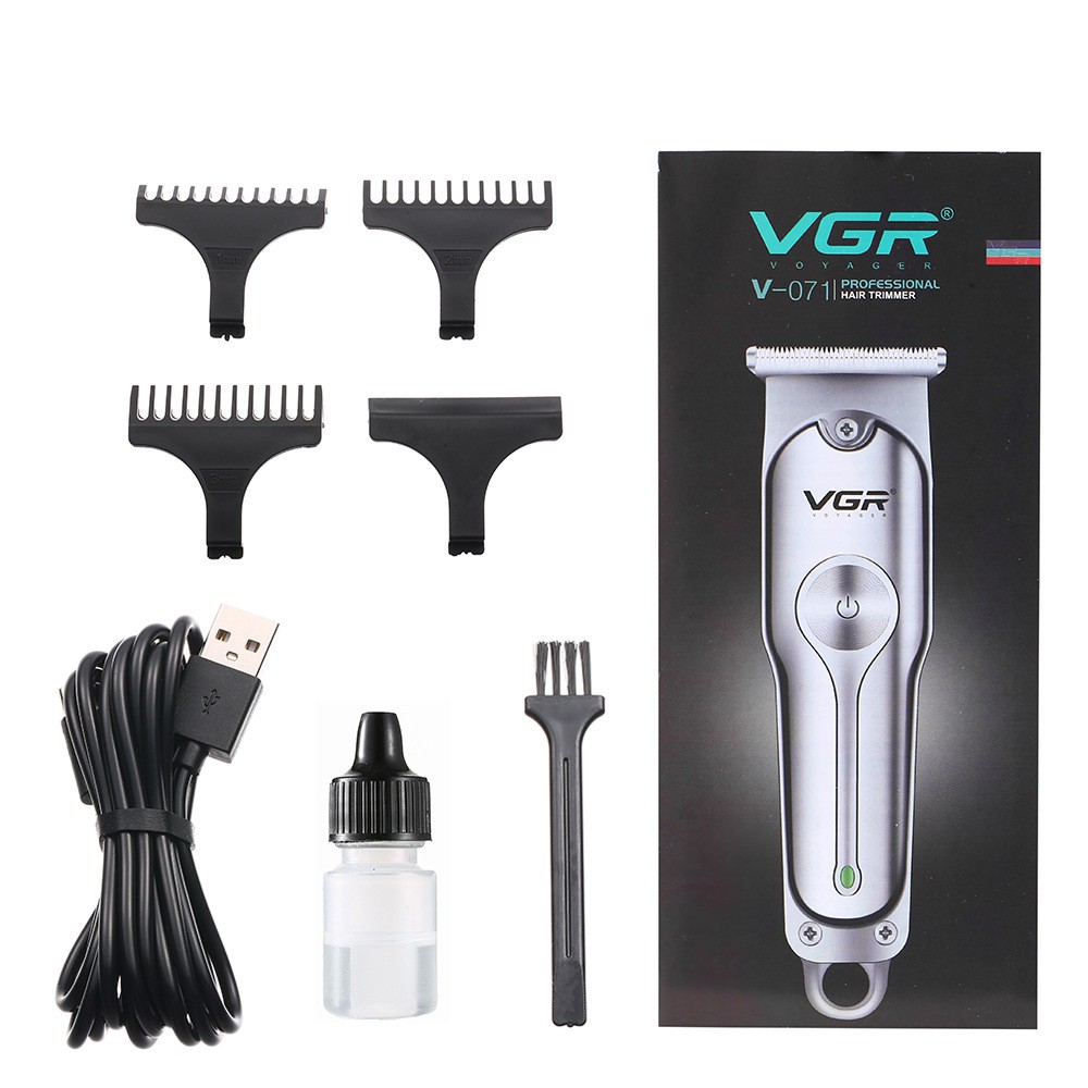 [BIG SALE] VGR V-071 Hair Clipper Electric USB Charging Stainless Steel Blade Multiple Limit Combs