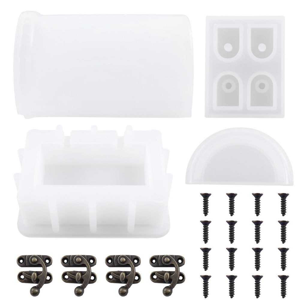 Khuôn Silicone Làm Hộp Đựng Xúc Xắc / Hộp Kho Báu Hình Giọt Nước Trong Suốt Diy