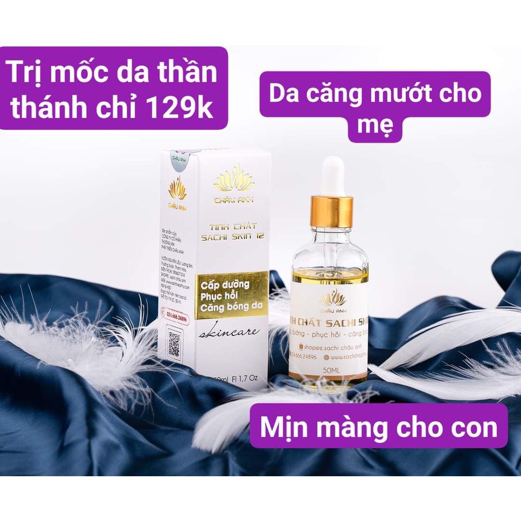 Tinh chất serum dưỡng da căng mịn mờ thâm chính hãng công ty Châu Anh SACHI SKIN 50ML hoàn toàn từ thiên nhiên