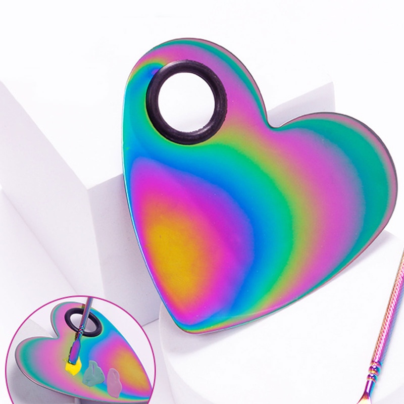 Khay Đựng Màu Vẽ Móng Bằng Thép Không Gỉ Tiện Dụng