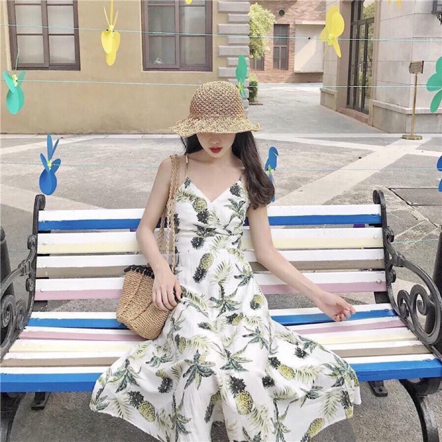 Set đầm dứa và áo elpis