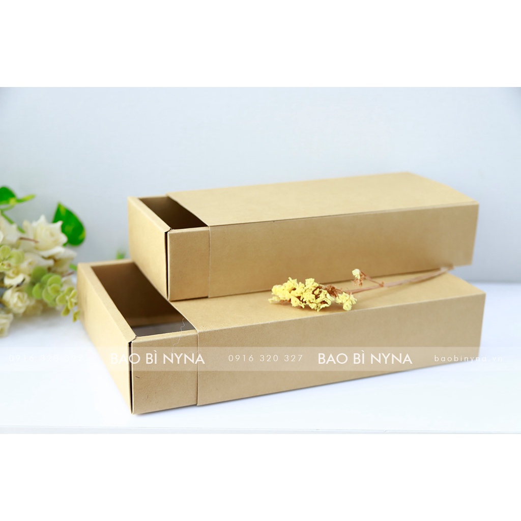 COMBO 10 Hộp kéo Giấy Kraft 05 – 22x16x5cm