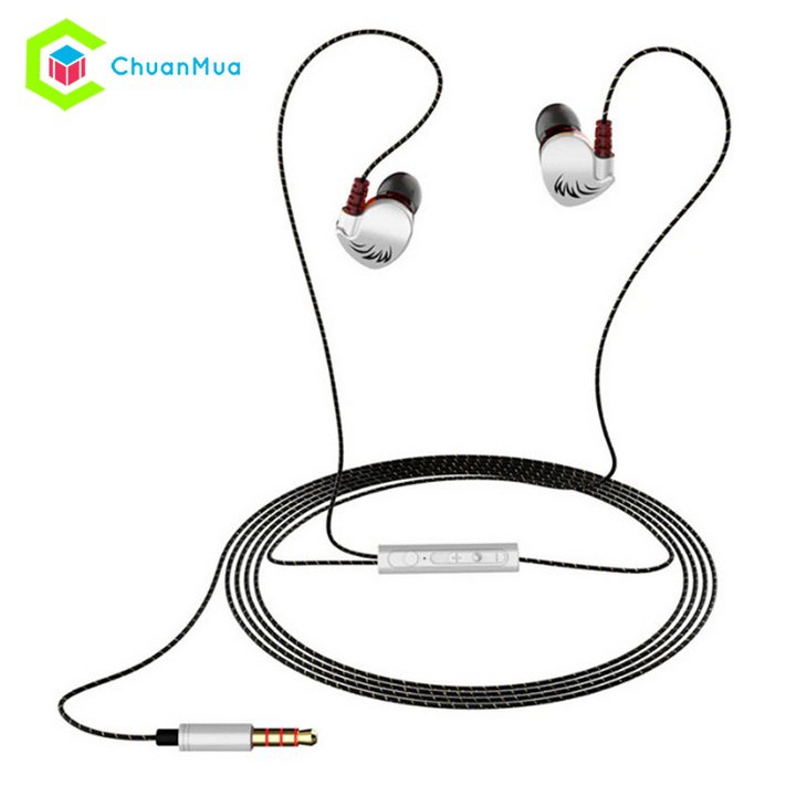 Tai Nghe Nhét Tai Có Dây Gaming QKZ CK7 chống ồn, âm thanh Hifi chất lượng cao, dáng thể thao, kèm mic đàm thoại