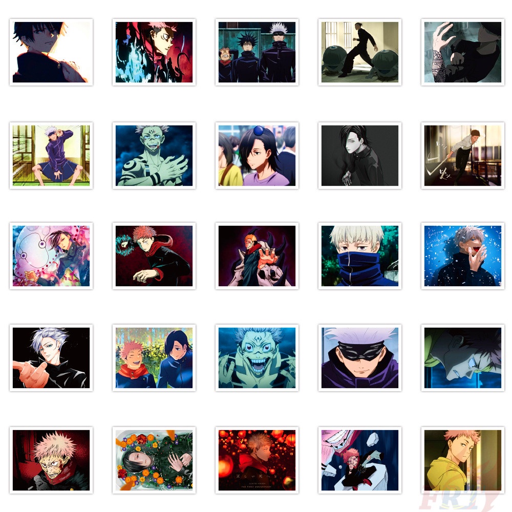 Bộ 50 Miếng Dán Hình Anime Mini Jujutsu Kaisen - Series 08 Chống Thấm Nước Thời Trang