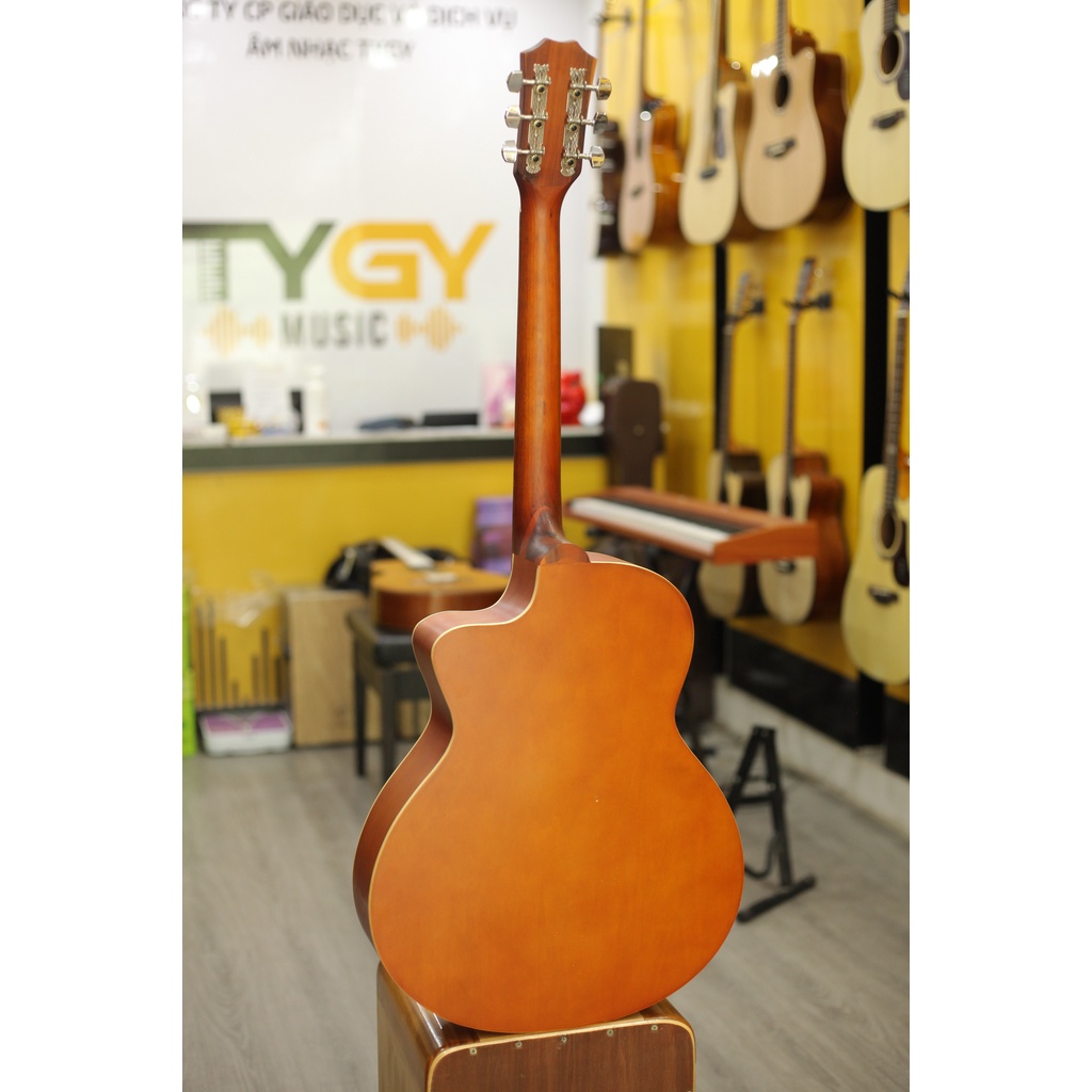 Đàn Guitar Acoustic LuthierV LV120 Full Size Tich Hợp EQ7545 Tặng Kèm Đầy Đủ Phụ Kiện Bao Đàn, Capo,Pick