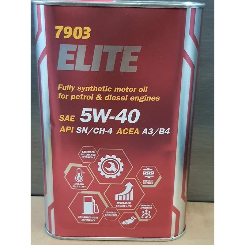 Nhớt Động Cơ Moto, Oto Cao Cấp 7903 - Mannol Elite SAE 5W-40 SN/CH-4 [1L]