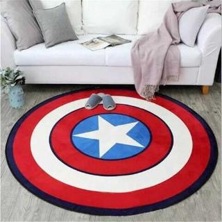 Captain America Shield In Hình Thảm Tròn Thảm Mềm Cho Phòng Khách Thảm Chống Trơn Trượt Ghế Sàn Thảm Trang Trí Nhà