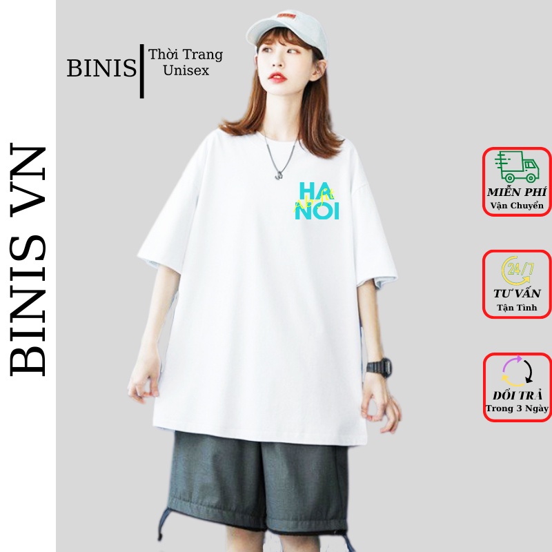 Áo Thun Tay Lỡ Unisex Form Rộng Nam Nữ Chất Vải Cotton Áo Phông Tay Lỡ Cổ Tròn Phong Cách Ulzzang BINIS | BigBuy360 - bigbuy360.vn