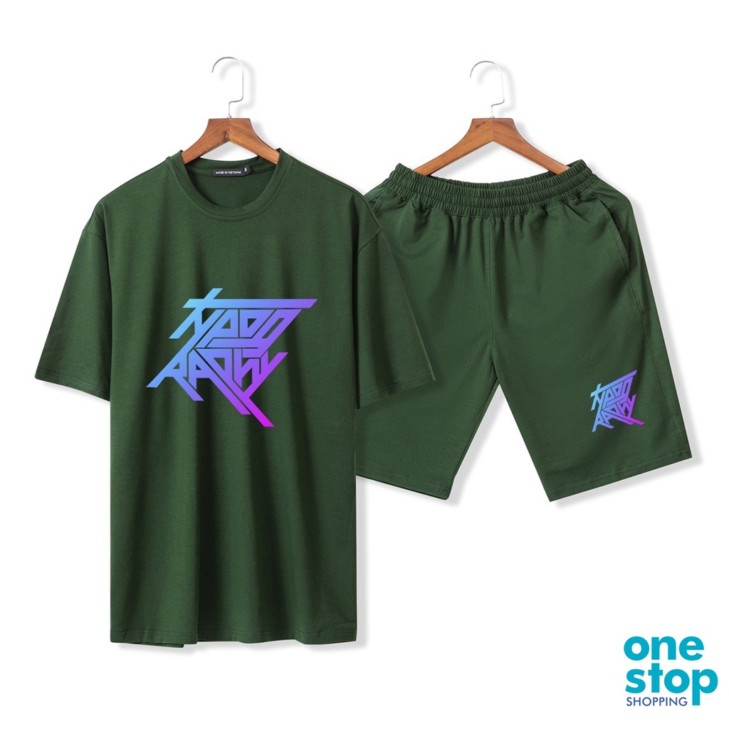 Bộ thời trang nam nữ B05 mặc nhà áo tay lỡ form rộng one shop