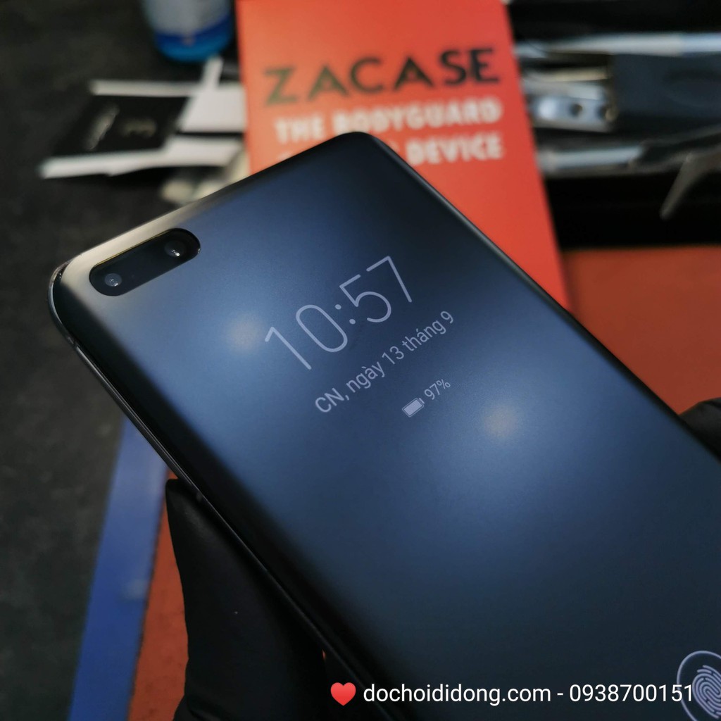 Miếng dán cường lực nhám Huawei P40 Pro UV Zacase chống vân tay