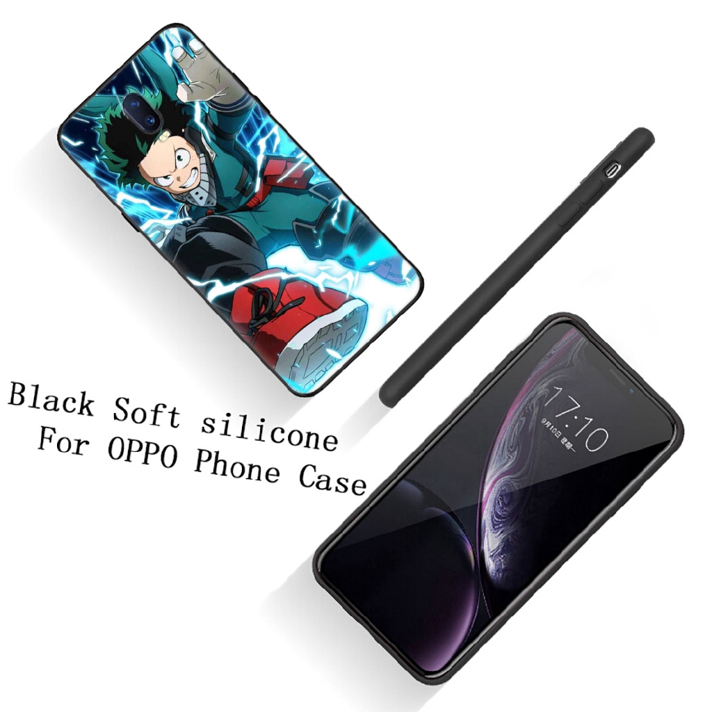 Ốp điện thoại silicon mềm viền đen hình anime My Hero Academy cho OPPO RENO Z 2 2Z 10X ACE 2FREALME 3PRO X LITE 2 A5
