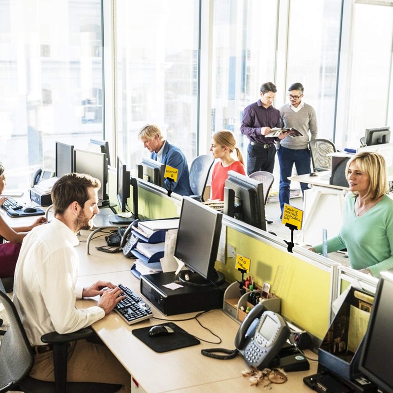 Set 10 Giá Đỡ Biển Báo Hai Đầu Dạng Kẹp Bằng Nhựa Có Thể Điều Chỉnh Đa Ứng Dụng