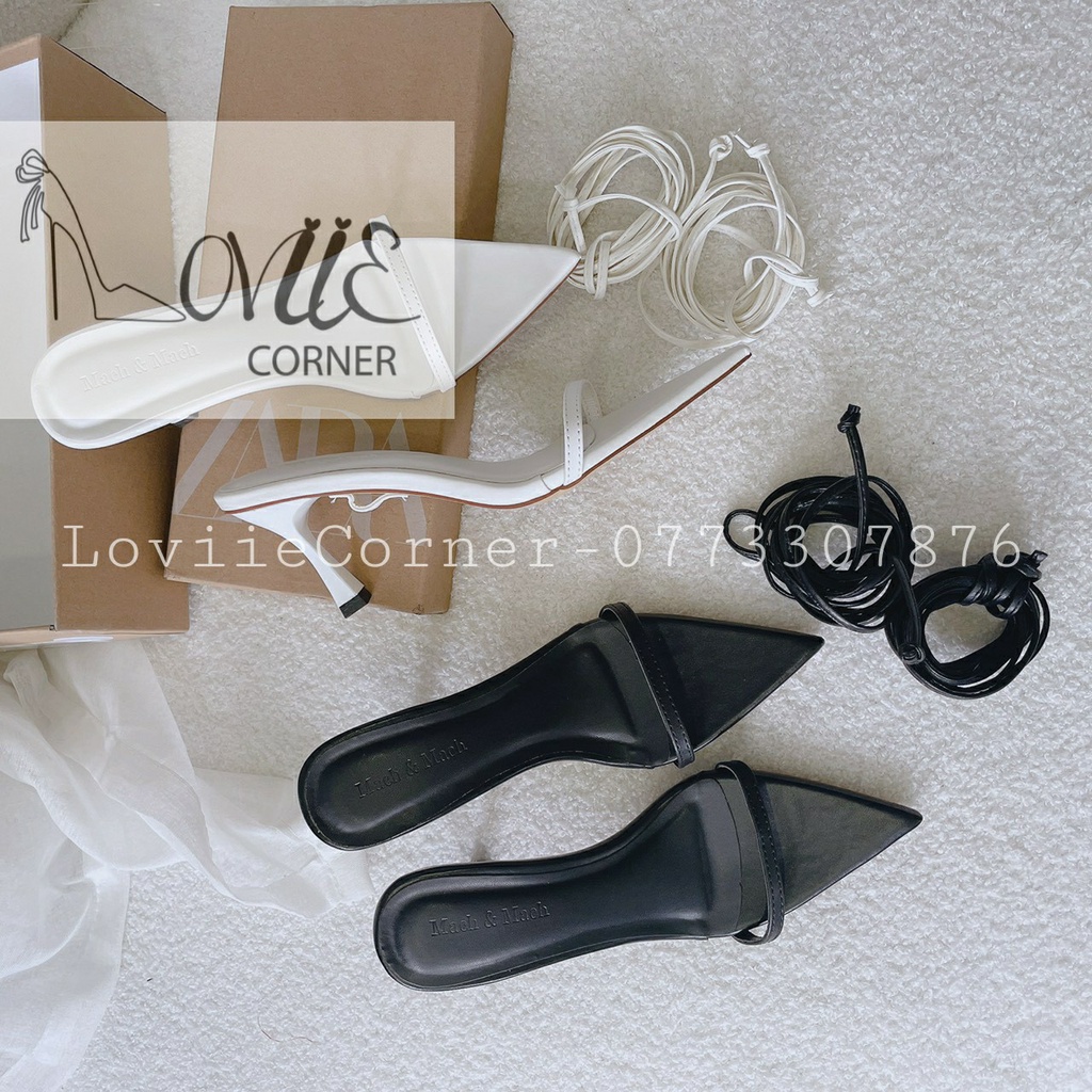 SANDAL CỘT DÂY PHONG CÁCH LOVIIE CORNER - GIÀY SANDAL CAO GÓT XỎ NGÓN ĐẾ THẤP 3P S210703 G220704