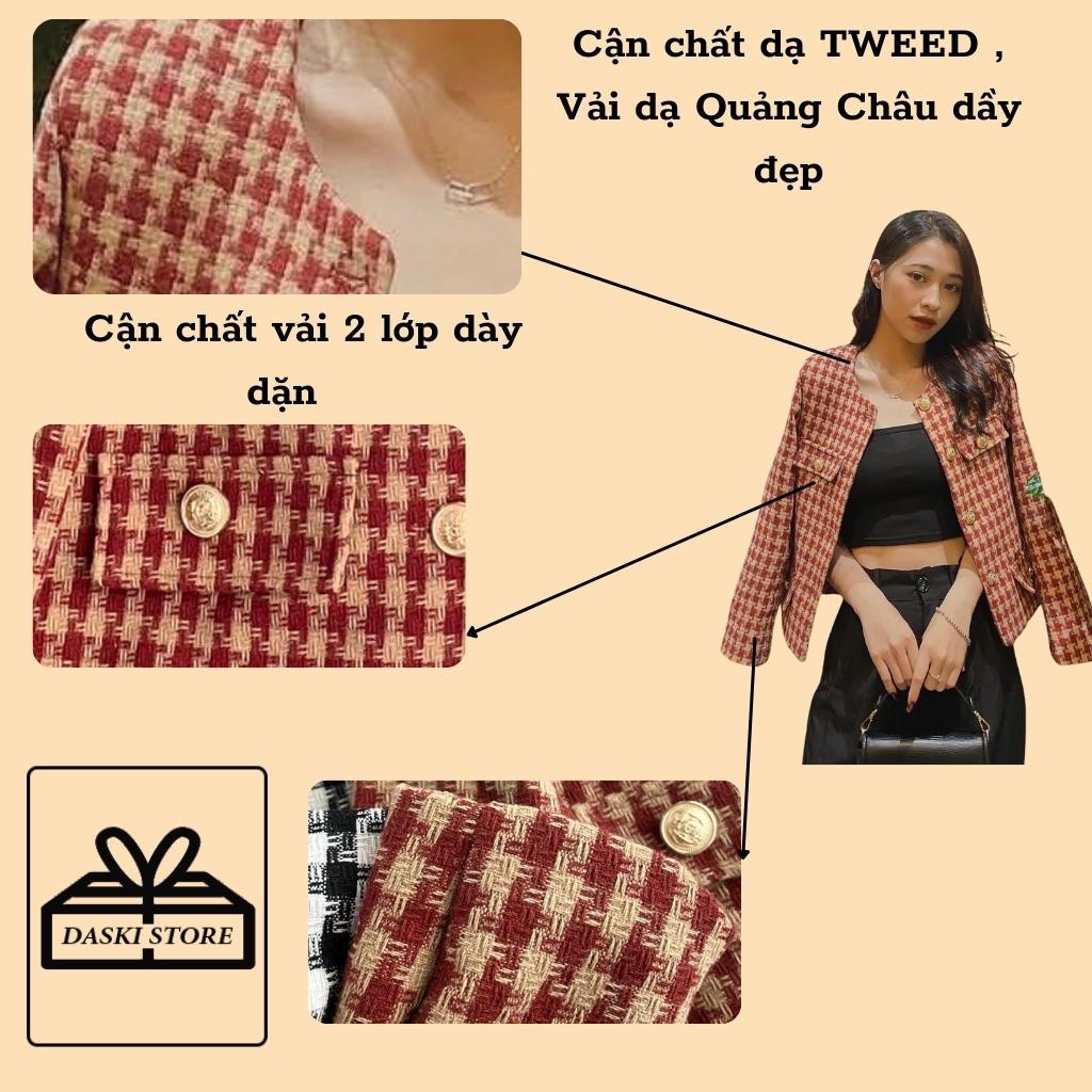 Áo Khoác Dạ TWEED - Áo khoác 2 lớp kẻ ô vuông Daski | BigBuy360 - bigbuy360.vn