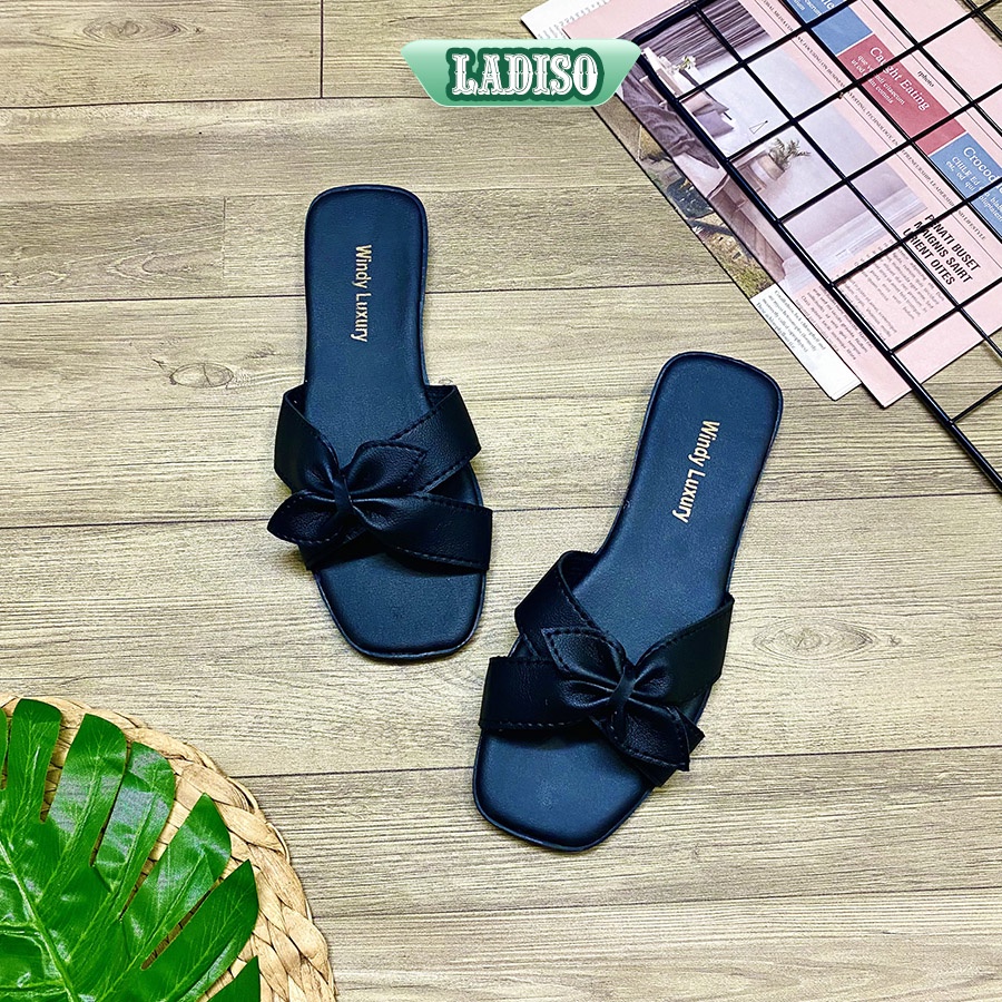 Dép nữ quai ngang phối nơ cực xinh LADISO TT393