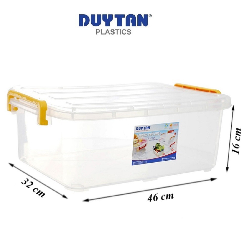 Thùng Nhựa Duy Tân Trong Suốt 15 Lít (45.7 x 31.8 x 16.1 cm) No.H116 bảo quản đồ đạc sạch sẽ, an toàn,luôn gọn gàng.