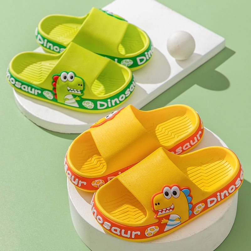Dép Đi Trong Nhà Đế Mềm Chống Trượt Hình Khủng Long Hoạt Hình Đặc Biệt Phong Cách Mới Cho Bé Trai