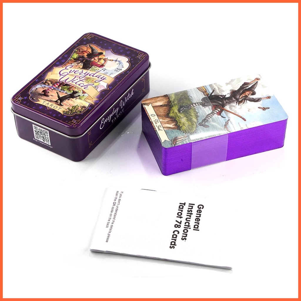 Bộ Bài Tarot Oracle Bí Ẩn Mỗi Ngày Kèm Hộp Kim Loại Dành Cho Nữ