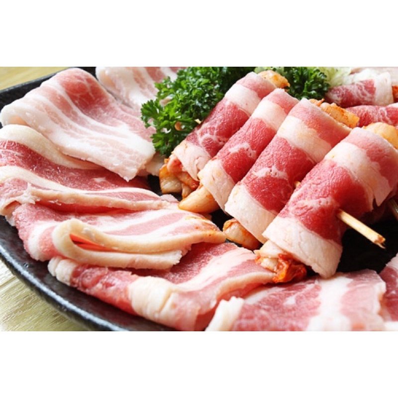 Ba Chỉ Bò Mỹ PFOOD cắt nướng, ba rọi bò mỹ khay 500g