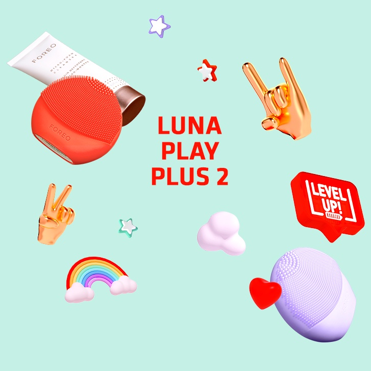 Máy rửa mặt Foreo Luna Play Plus 2, mạnh gấp 2 lần phiên bản 1, hàng chính hãng, làm sạch sâu 99.5%