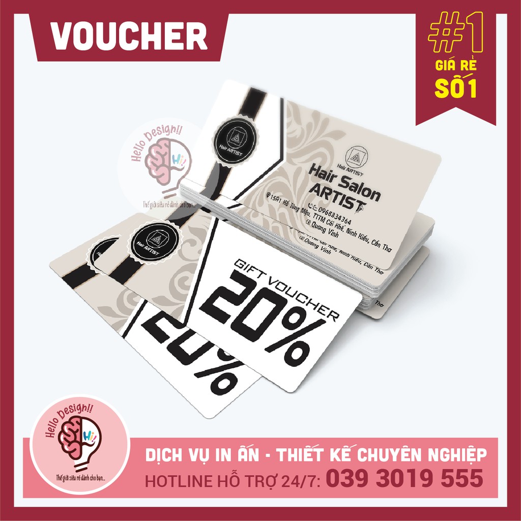 Thiết Kế + In Ấn Voucher Theo Yêu Cầu. Mẫu Mã Cao Cấp, Sang Trọng