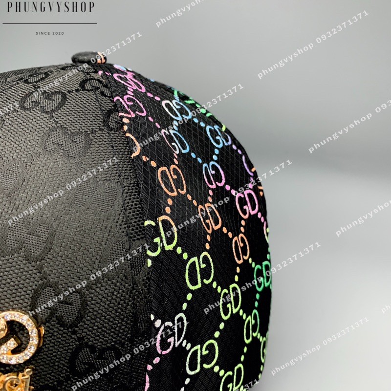 Mũ lưỡi trai GDC MÀU PHỐI MẶT TRƯỚC ĐEN và TRẮNG - nón kết