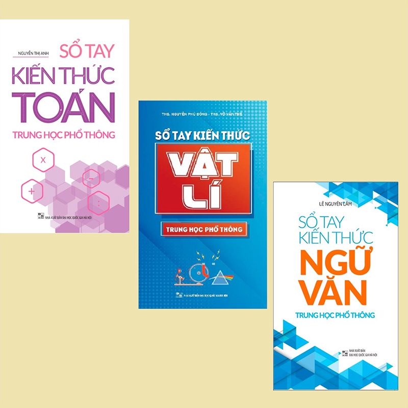 Sách - Trọn bộ Sổ tay kiến thức Khối A0, A1, C1, C2, D1 : Toán + Lý + Hóa + Ngữ Văn + Tiếng Anh Trung học phổ thông