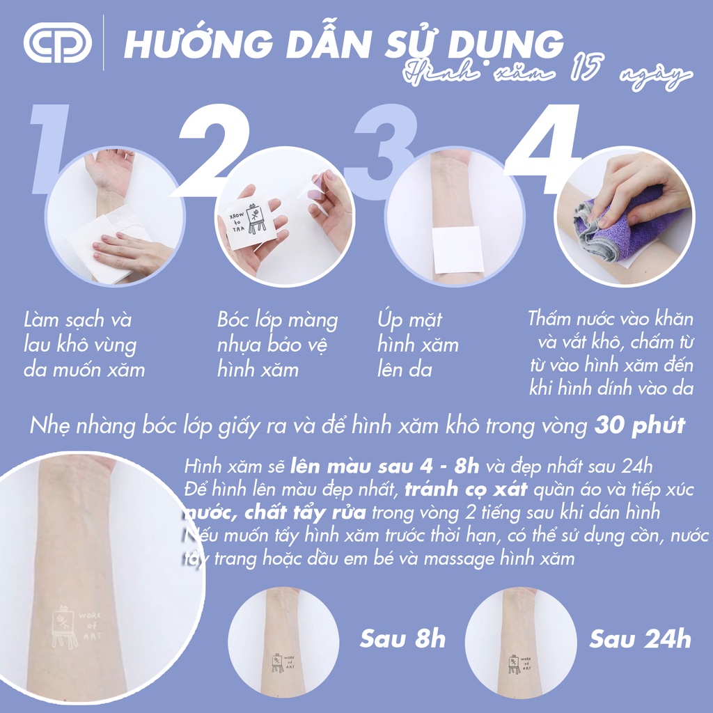 Hình xăm dán tạm thời - giữ được tới 15 ngày FOR MALE, UNISEX, FORHIM
