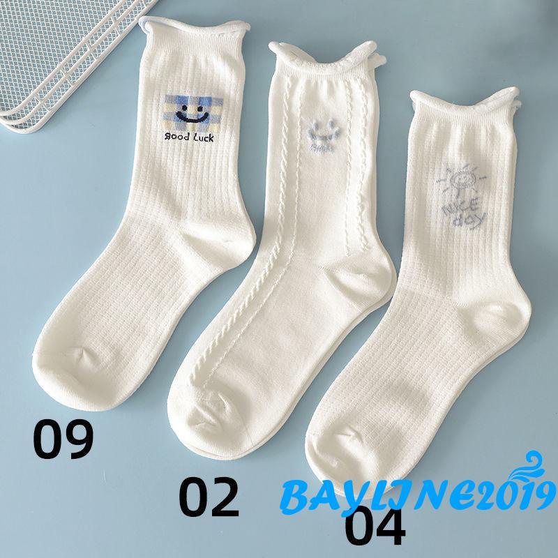 Vớ cổ cao mềm mại co giãn thoáng khí in họa tiết hoạt hình thời trang cho nữ