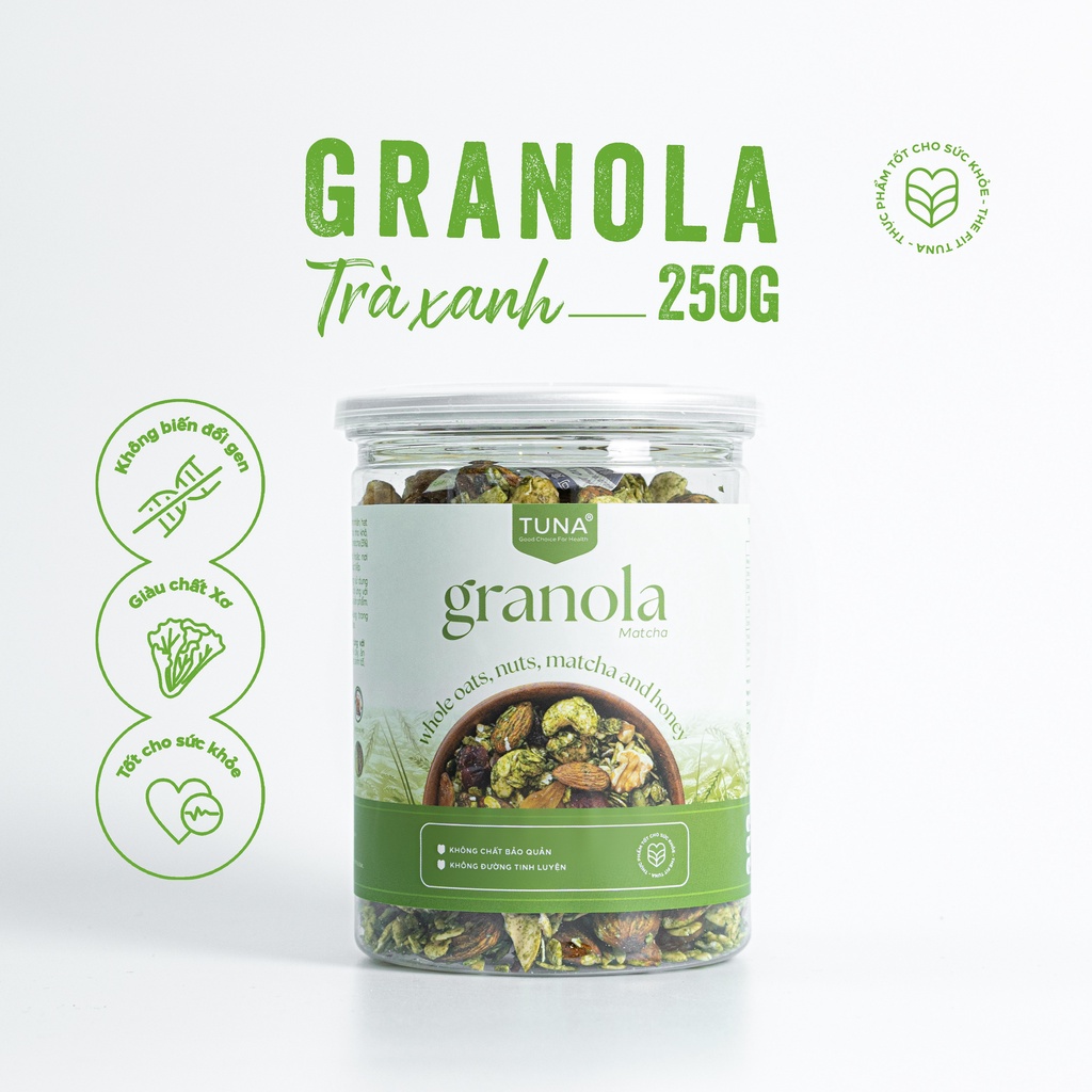 Granola - Ngũ cốc Ăn Kiêng Không Đường- Vị Matcha 250g