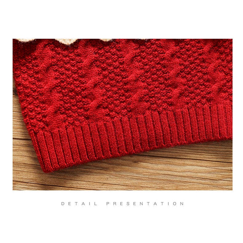 Áo sweater Giáng Sinh thời trang mùa đông ấm áp cho bé gái 2021