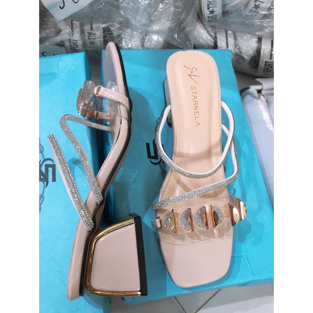 Dép nữ 5cm phối quai mặt trăng pha dây hottrend của năm