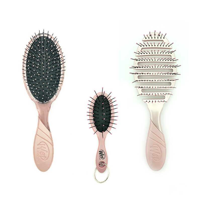 [CHÍNH HÃNG] Combo 3 lược gỡ rối WET BRUSH dòng truyền thống, làm khô, móc chìa khóa