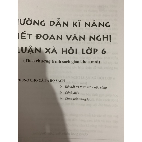 Sách - Hướng Dẫn Kĩ Năng Viết Đoạn Văn Nghị Luận Xã Hội 6
