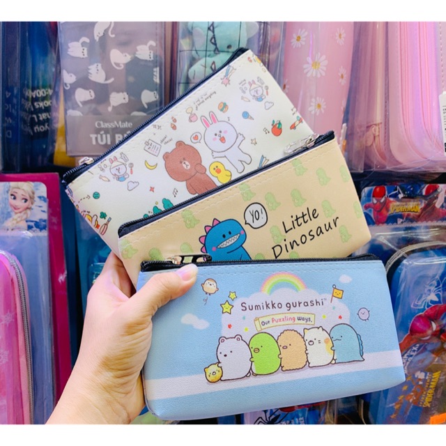 Hộp bút Gấu Brown/Khủng Long/ Tonton/Unicorn/Thỏ Cony/Doremon/Avocado/Stitch/Mèo Pusheen